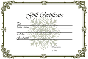 Gift Certificate Templates